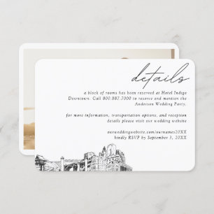 Fort Worth Wedding Hotel Zimmerblockdetails Klein Begleitkarte