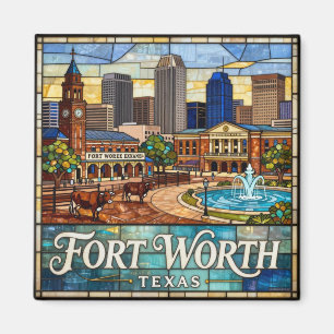 Fort Worth Western Cityscape 🤠 Magnet