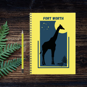 Fort Worth Zoo Texas Vintag Giraffe Notizblock