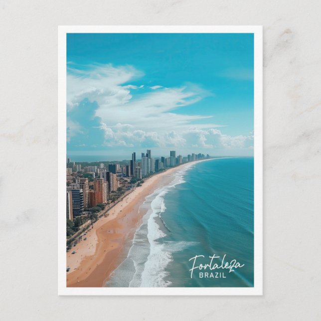 Fortaleza Brazil Art Travel Place Illustration Postkarte (Vorderseite)