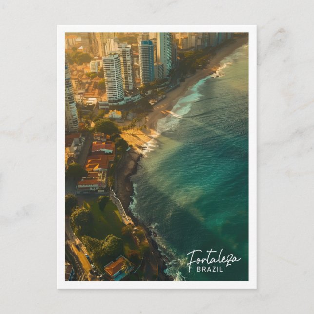 Fortaleza Brazil Travel Place Illustration Postkarte (Vorderseite)