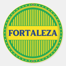 Fortaleza City Pride – Brazilian Identity Runder Aufkleber