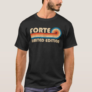 FORTE Nachname Retro Vintag 80er 90s Geburtstag Re T-Shirt
