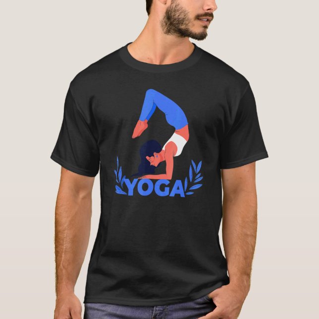 Fortgeschrittene Pose Meditation Yoga T-Shirt (Vorderseite)