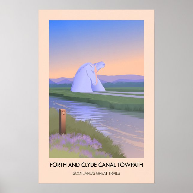 Forth and Clyde Canal Towpath Schottlands Großer Poster (Vorne)
