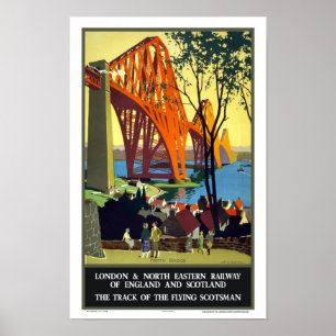 Forth Bridge, Schottland - Flying Scotsman Poster