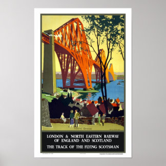 Forth Bridge, Schottland - Flying Scotsman Poster