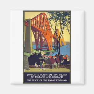 Forth Bridge - Vintage Reiseposter Kunst Magnet
