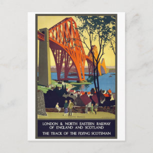 Forth Bridge - Vintage Reiseposter Kunst Postkarte