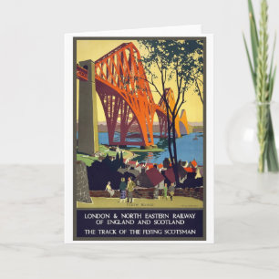 Forth Bridge - Vintage Travel Poster Art Karte