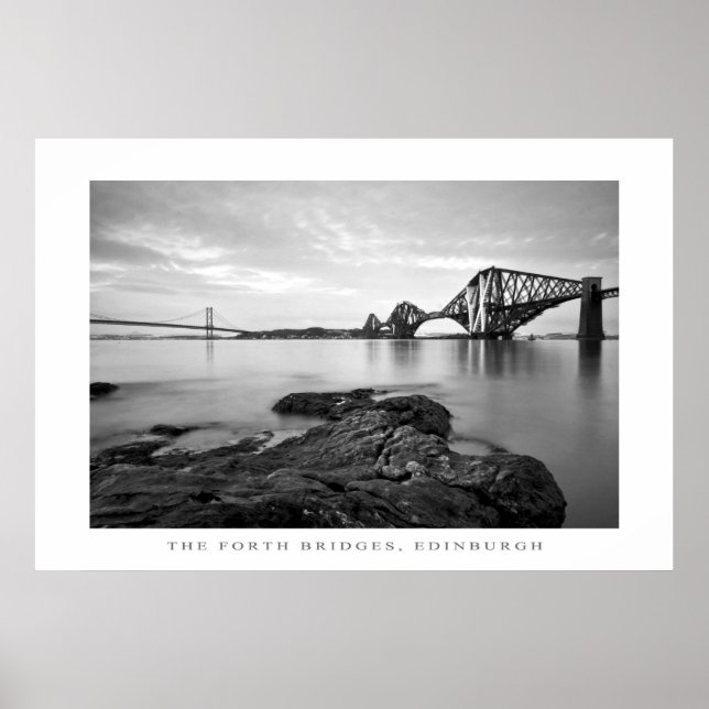 Forth Bridges, Edinburgh - Print Poster (Vorne)