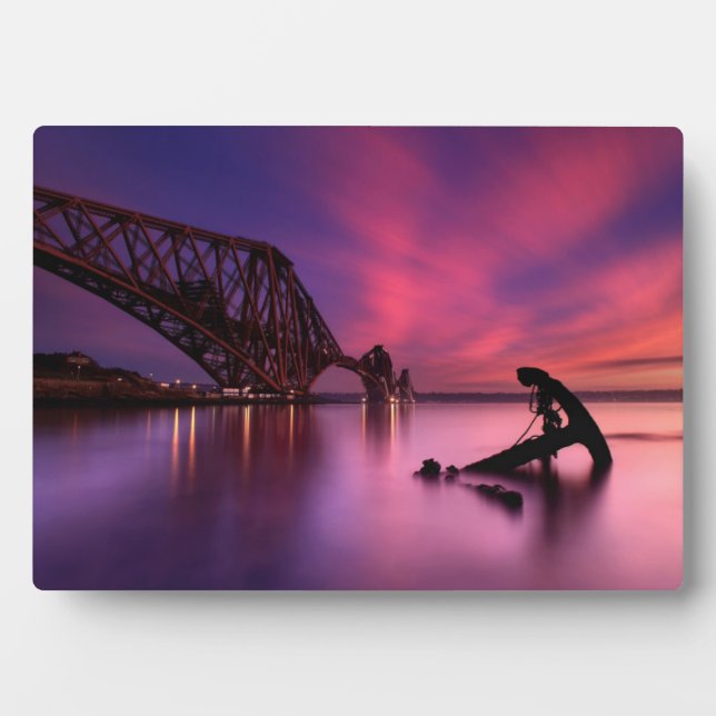 Forth Rail Bridge bei Sunset | Schottland Fotoplatte (Vorderseite)