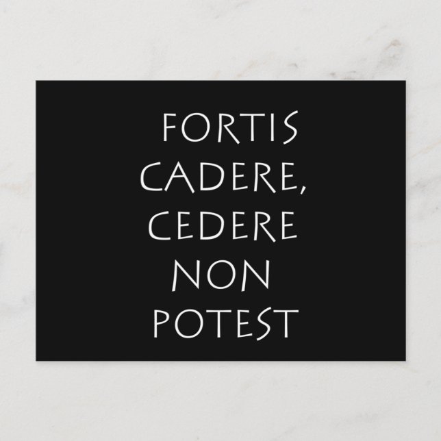 Fortis cadere cedere non potest postkarte (Vorderseite)