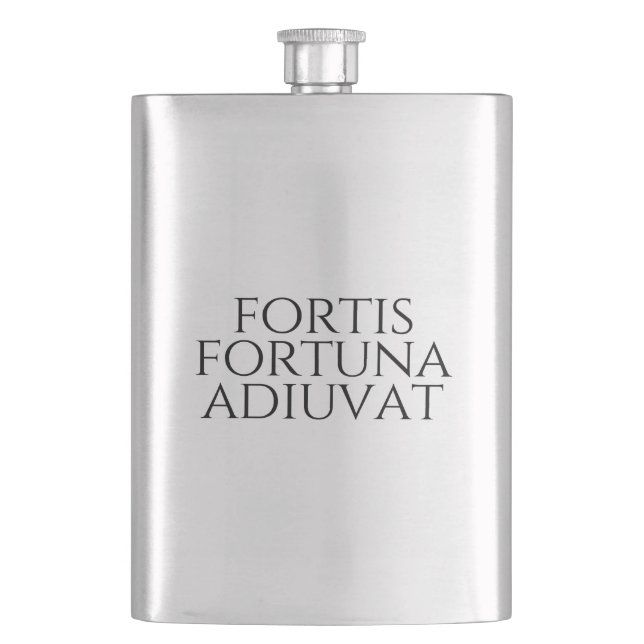 Fortis Fortuna Adiuvat Flachmann (Vorderseite)