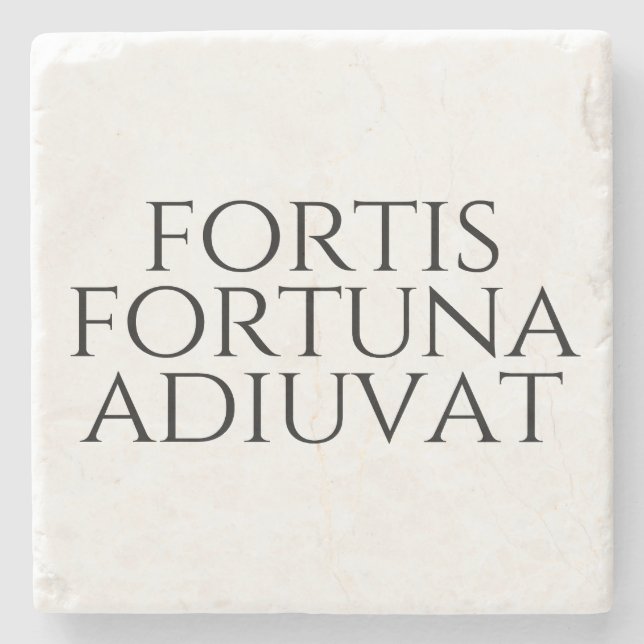 Fortis Fortuna Adiuvat Steinuntersetzer (Vorderseite)
