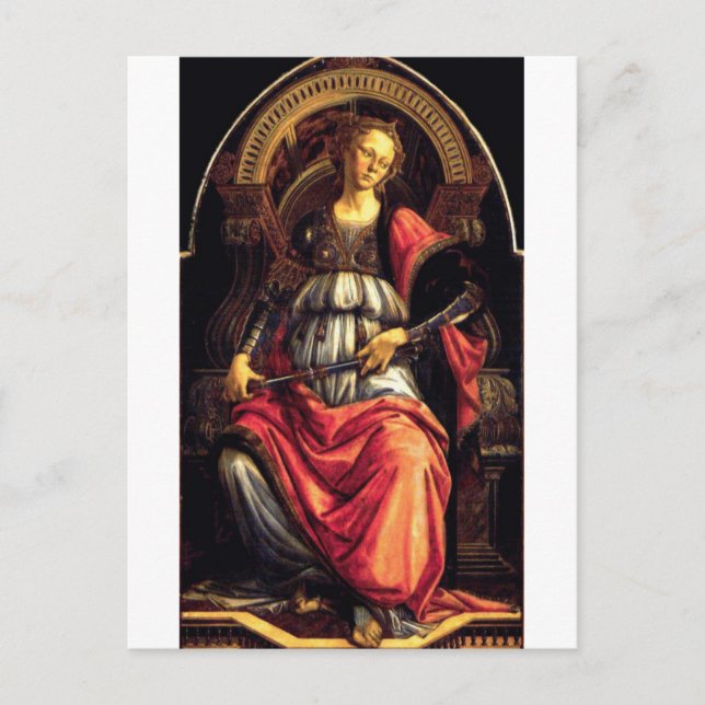 Fortitude by Botticelli Postcard Postkarte (Vorderseite)