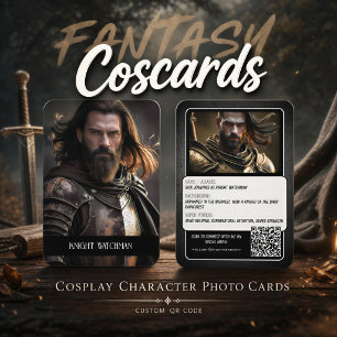 Fortitude Cosplay Character Trading Cards QR Code Visitenkarte