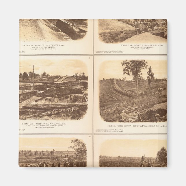 Forts, Batterien, Atlanta, Ga Magnet (Vorne)