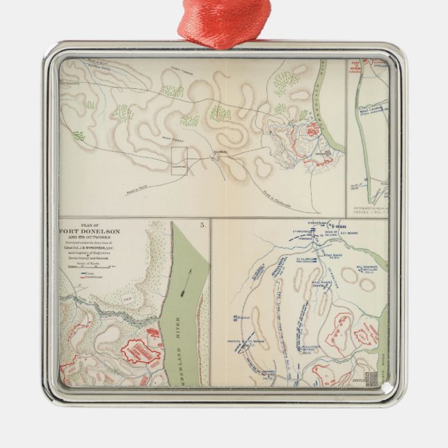 Forts Henry u. Donelson Ornament Aus Metall (Vorne)