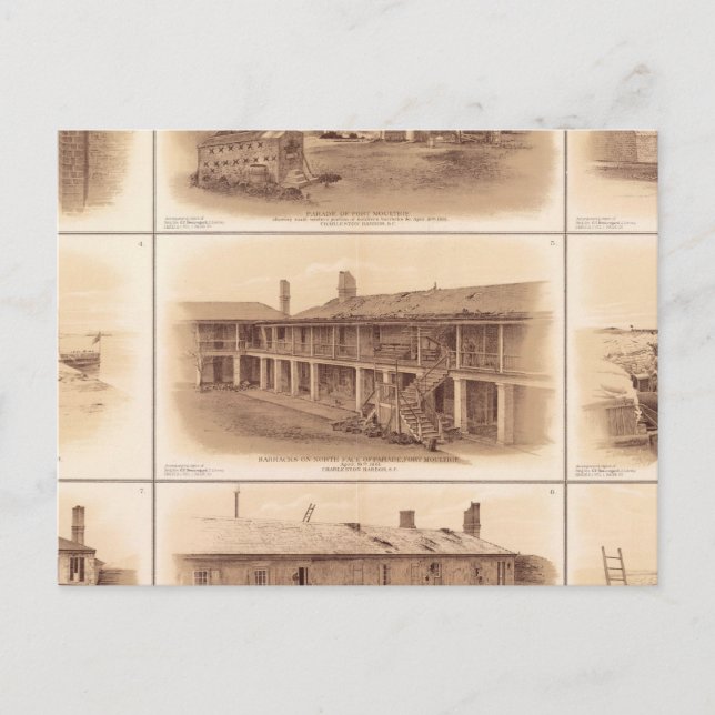 Forts Sumter & Moultrie Postkarte (Vorderseite)