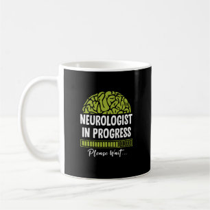 Fortschritt des Neurologen Bitte warten Sie auf Ne Kaffeetasse