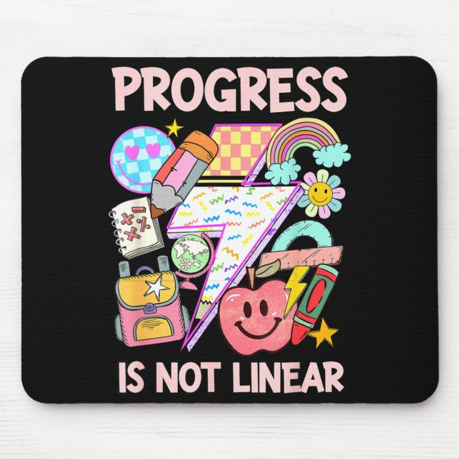 Fortschritt ist nicht linear sped ed Sonderpädagog Mousepad (Vorne)
