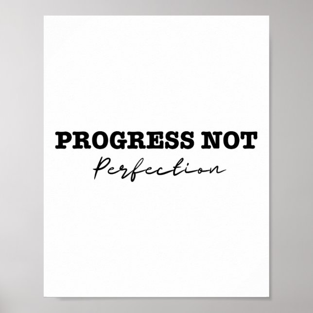 Fortschritt nicht Perfektion Depression und Suizid Poster (Vorne)