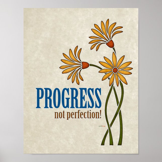 Fortschritt, nicht Perfektion! (Erholung) Poster (Vorne)