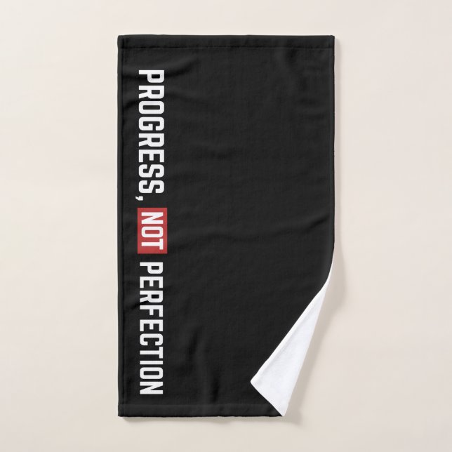 Fortschritt Nicht Perfektion Fitnessstudio Workout Handtuch (Handtuch)