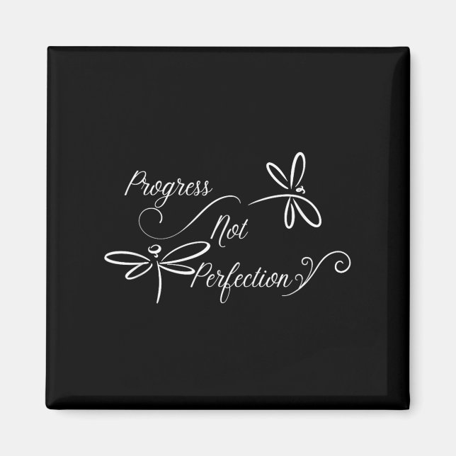 Fortschritt Nicht Perfektion Motivationsdesign  Magnet (Vorne)