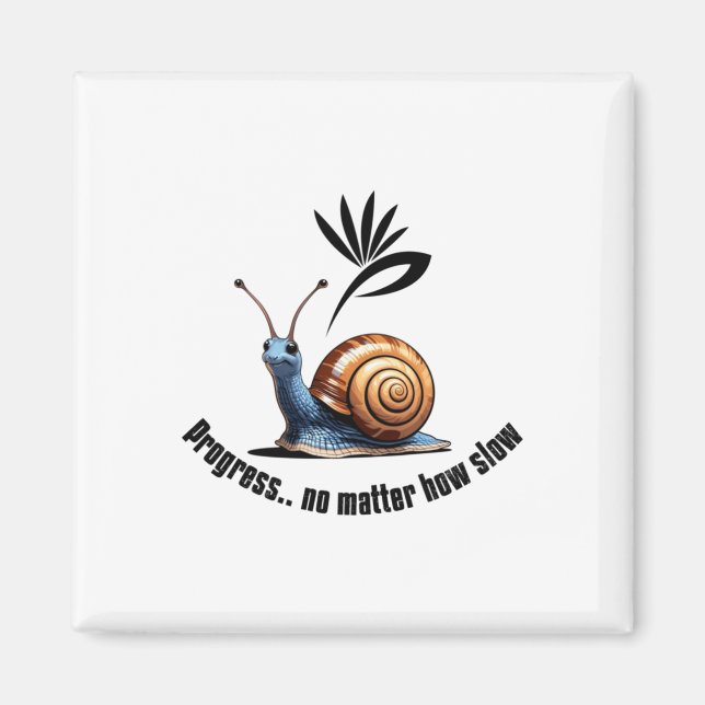 Fortschritt.no Wie langsamer Aufkleber Magnet (Vorne)