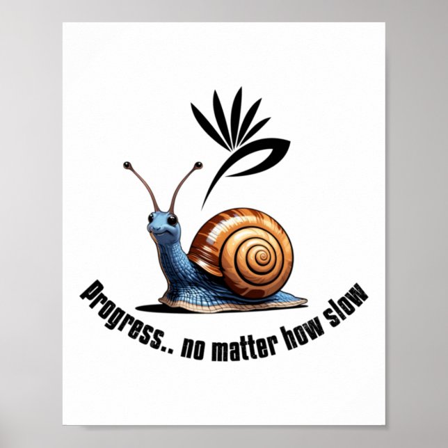 Fortschritt.no Wie langsamer Aufkleber Poster (Vorne)