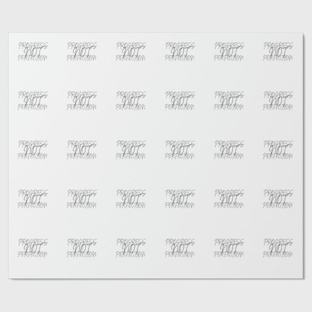 Fortschritt Statt Perfektion Geschenkpapier (Flach)