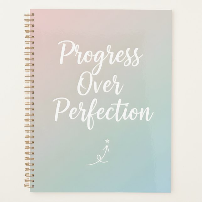 Fortschritt statt Perfektion – Minimaler Motivatio Planer (Vorderseite)