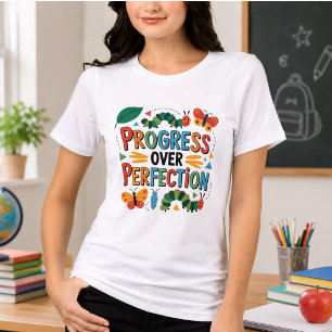 Fortschritt statt Perfektion Zurück zur Schule Tri-Blend Shirt