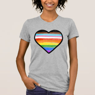 Fortschritt Stolz Gemaltes Herz T-Shirt