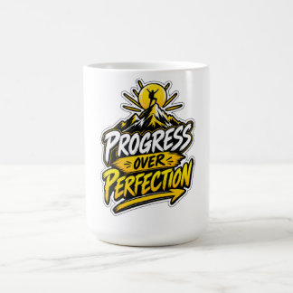 Fortschritt Über Perfektion Bergsteiger Motivati Kaffeetasse
