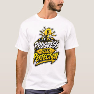 Fortschritt Über Perfektion Bergsteiger Motivation T-Shirt
