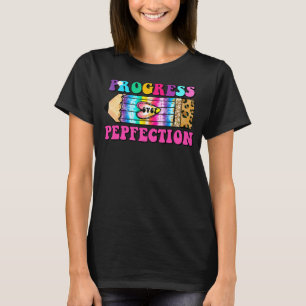 Fortschritt vor Perfektion Leopard Tie Dye Süße Te T-Shirt