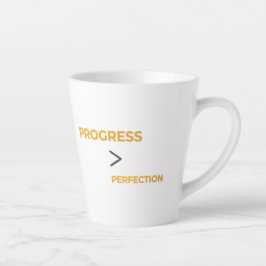 Fortschritt vor Perfektion Minimal Motivierend Milchtasse