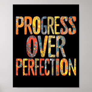 Fortschritt vor Perfektion Motivation Motivierend Poster