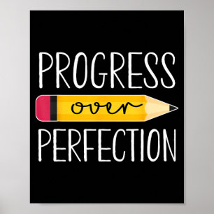 Fortschritt vor Perfektion Motivation zurück zu Poster