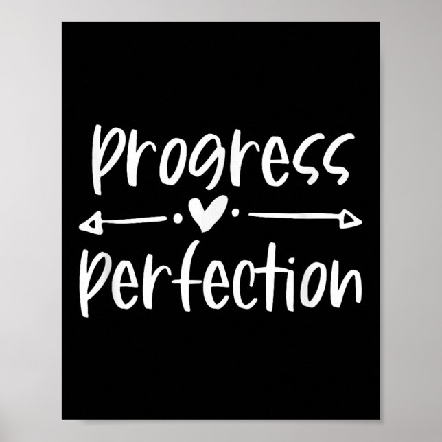 Fortschritt vor Perfektion Motivierend  Poster (Vorne)