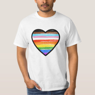 Fortschritts-Stolz Bemaltes Herz T-Shirt