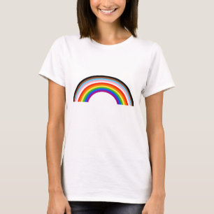 Fortschritts-Stolz-Gestreifter-Regenbogen-Bogen T-Shirt