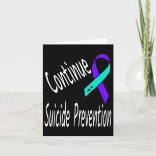 Fortsetzung der Suizidprävention Semicolon Ribbon  Karte
