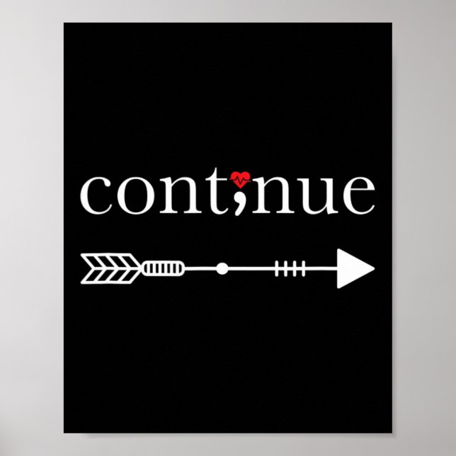 Fortsetzung des Semicolon Suicide Awareness Projec Poster (Vorne)