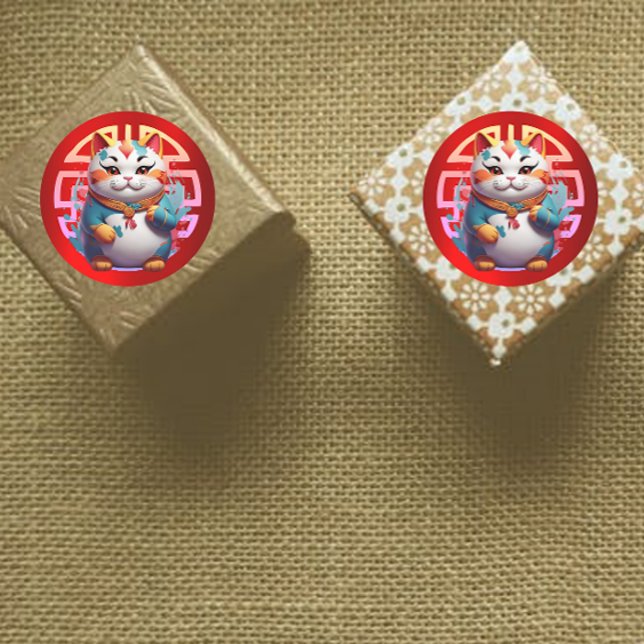 Fortune Cat Chinese New Year Stickers (Von Creator hochgeladen)
