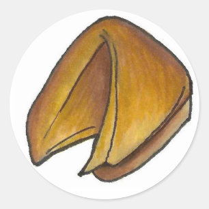 Fortune Cookie Chinese Restaurant Cookies Feinschm Runder Aufkleber