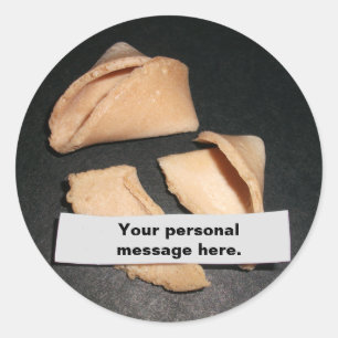 Fortune Cookie mit Personalisierten Fortune-Sticke Runder Aufkleber